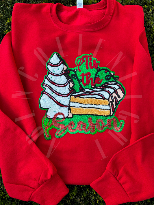 Tis the Season Christmas Tree Cake Sweatshirt