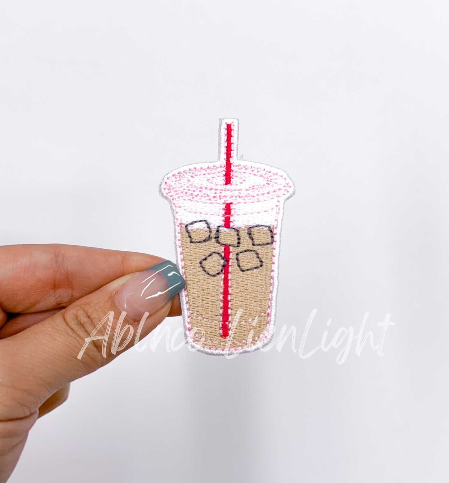 Iced Coffee Embroidery Patch