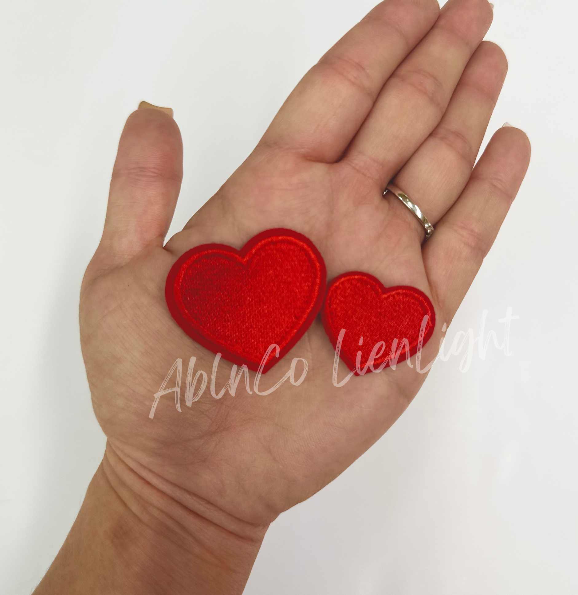 Red Heart Small Embroidery Patch