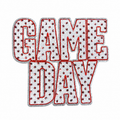 Red Polka Dots Game Day Sequin Patch - Large