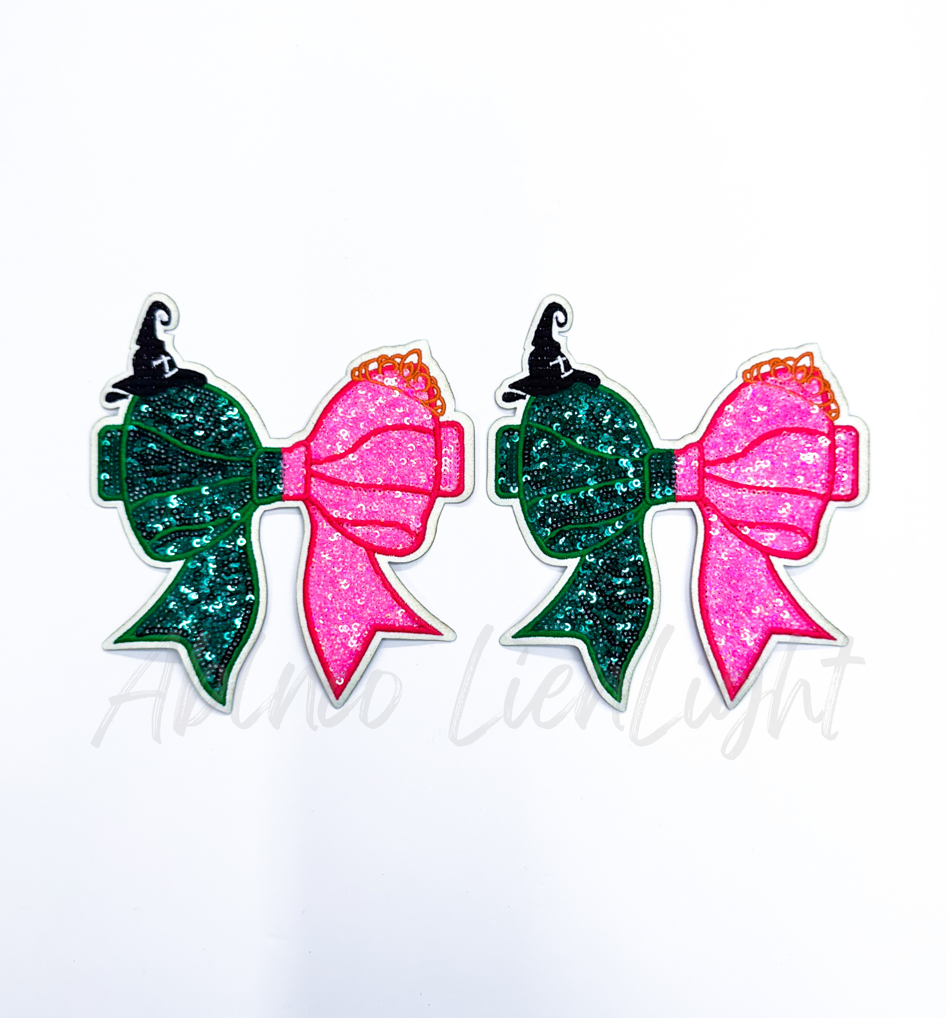 Wicked Side Bows Sequin Patch