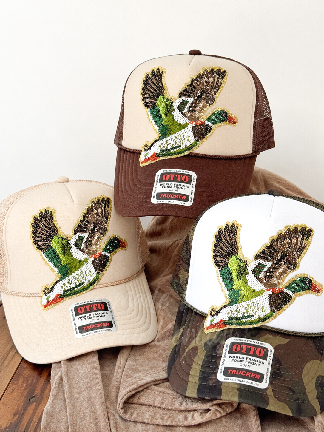 Sequin Mallard Duck Otto Trucker Hat