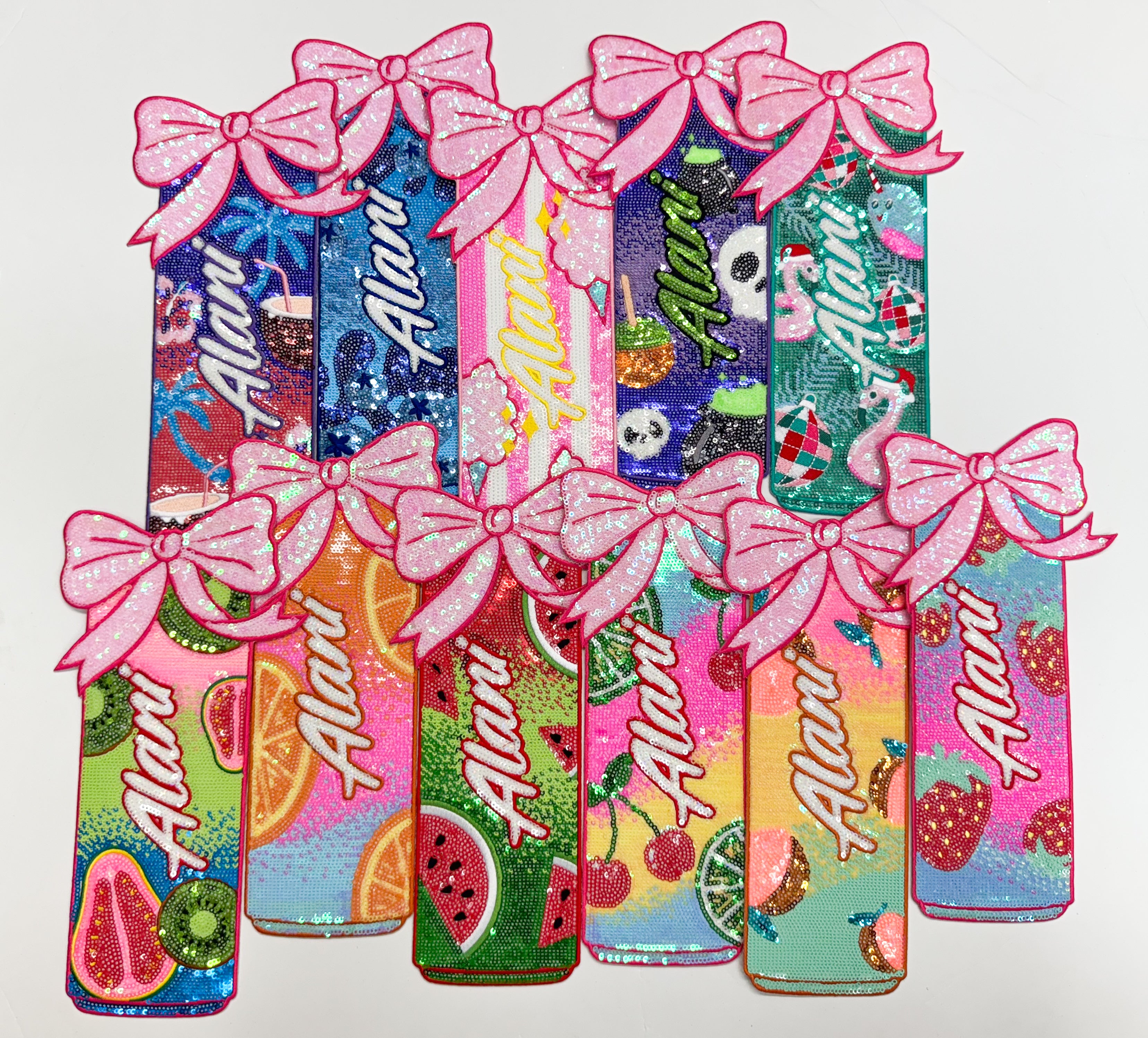 Large Alani Hawaiian Energy Drink Sequin Patch
