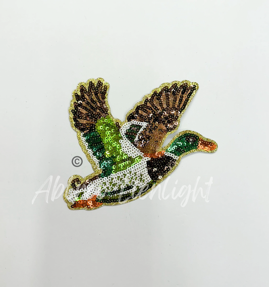 Small Mallard Duck Hunting Sequins Patch