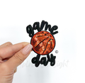 Basketball Black Game Day Embroidery Sequin Patch