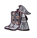 Maroon Small Town Big Spirit Football Sequin Patch - Large