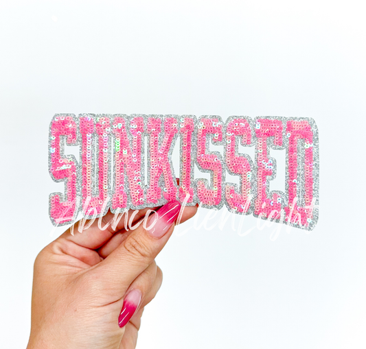 Pink Sunkissed Summer Sequin Patch