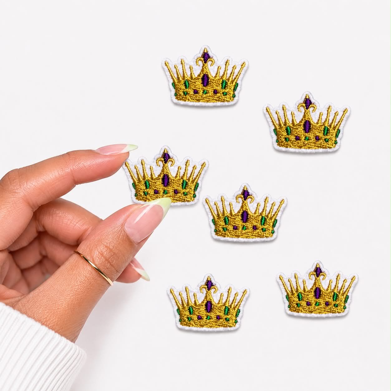 Mini Crown Embroidered Patch
