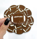 Football Glitter Embroidery Patch