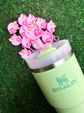 Preppy Pink Mascot™ Razorback Hog Tumbler Straw Topper Cap