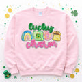 Lucky Charm St Patricks Day Sequin Patch Sweatshirt