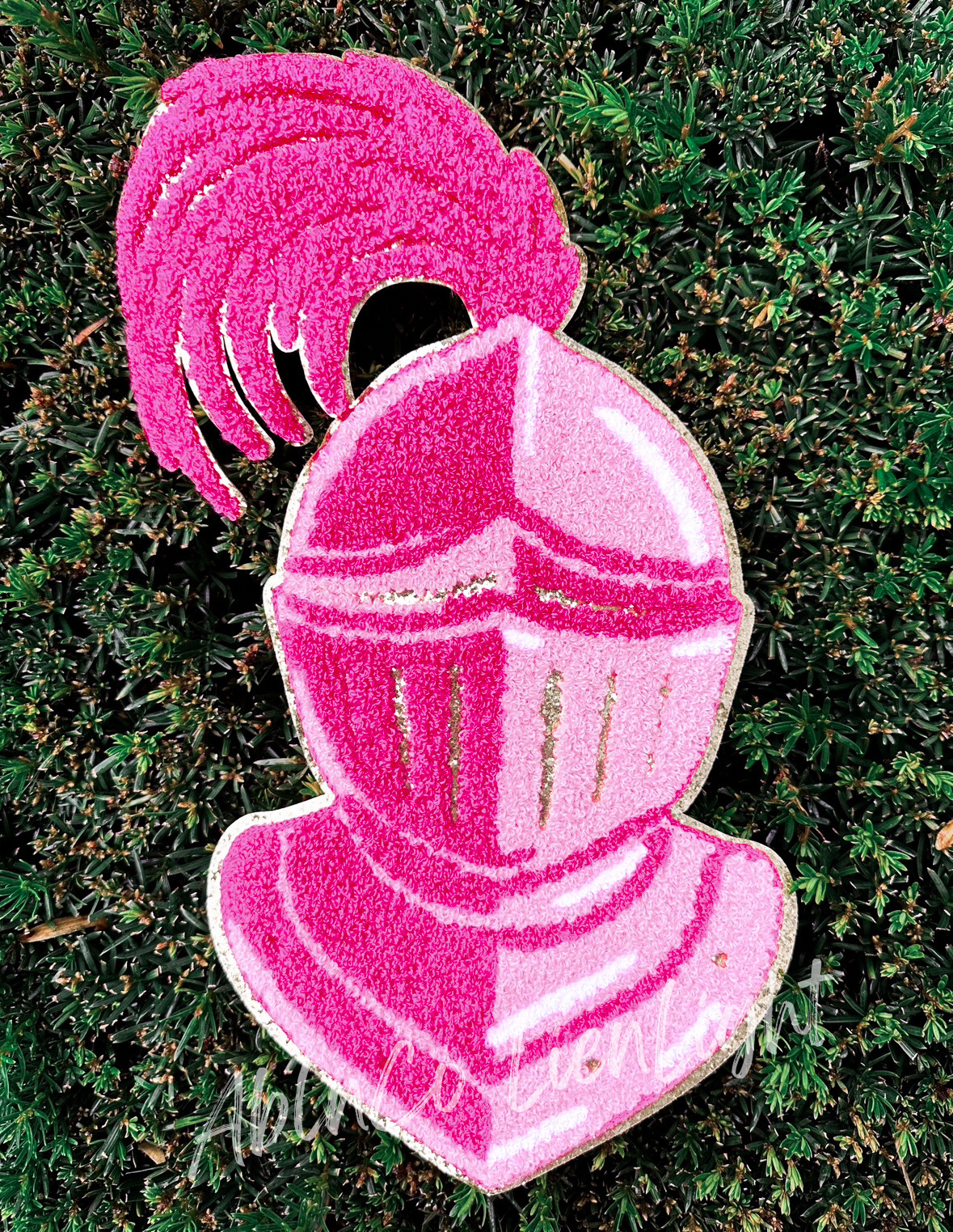 PREPPY PINK MASCOT™ Knight Chenille Patch ONLY Sweatshirt
