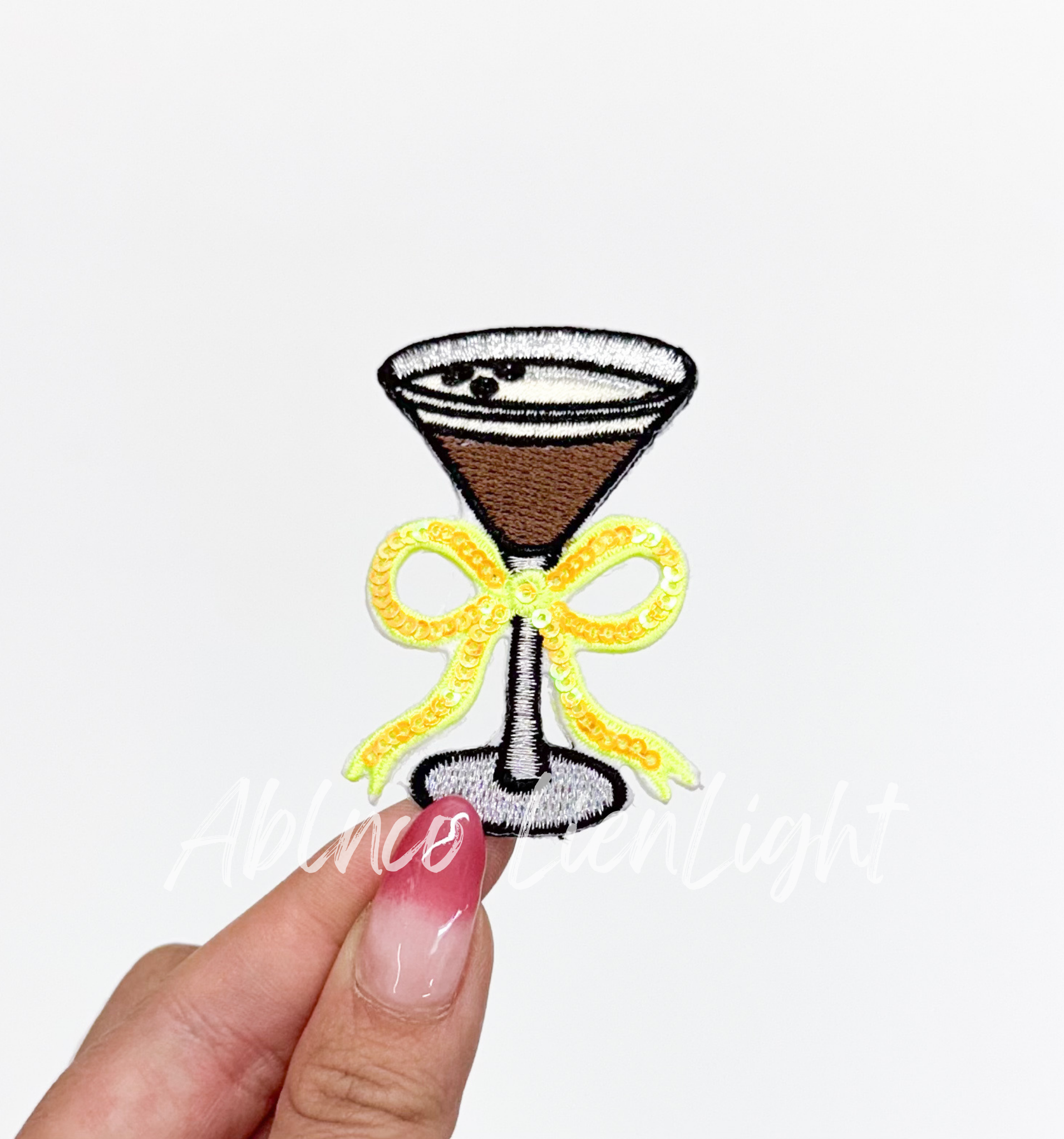 Espresso Martini Sequin Bow Patch