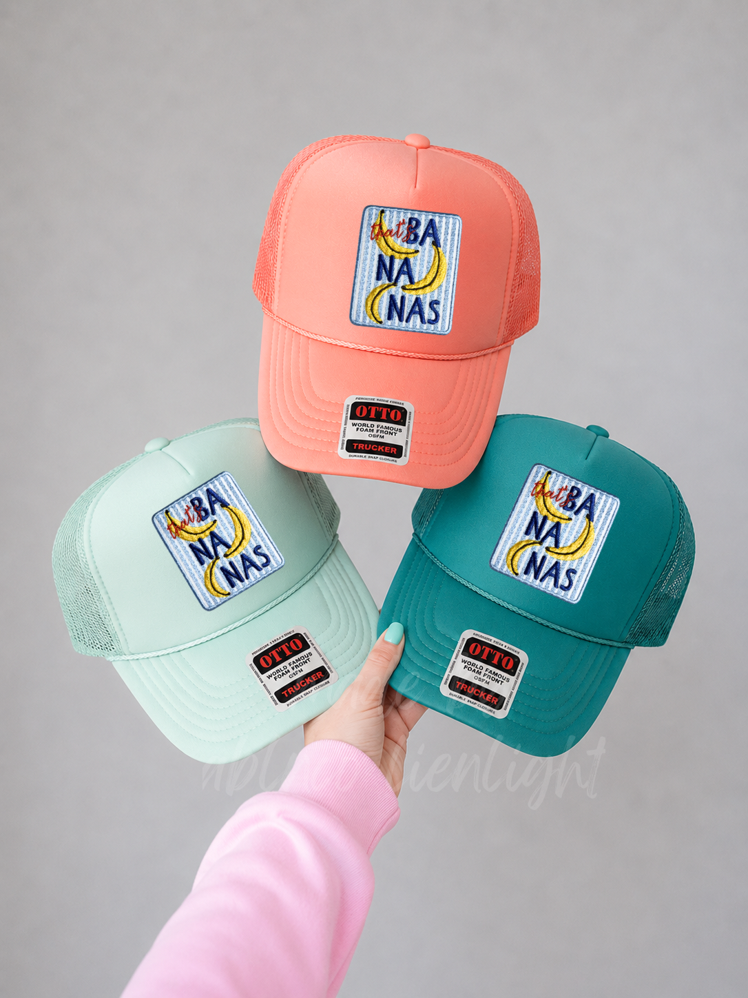 Thats Bananas Summer Embroidery Patch Otto Trucker Hat