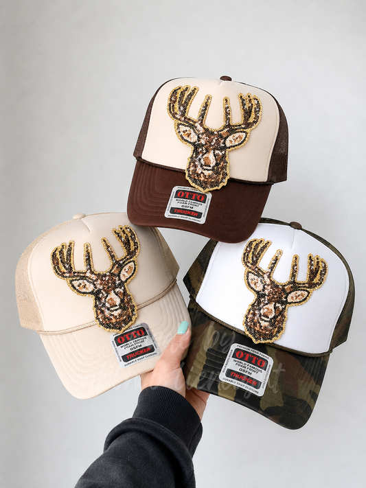 Sequin Deer Otto Trucker Hat