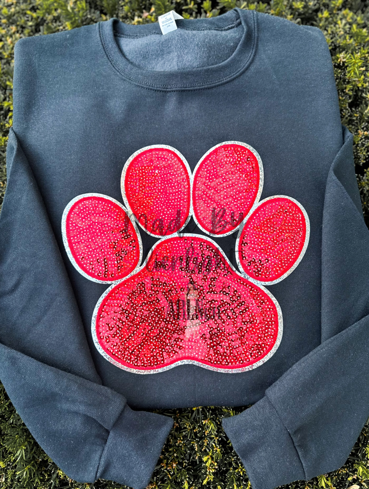 Paw Print Sequin Sweatshirt