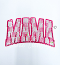 Big Light Pink Checkered Mama Sequins Patch