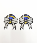 Volleyball Side Bows Glitter Patch