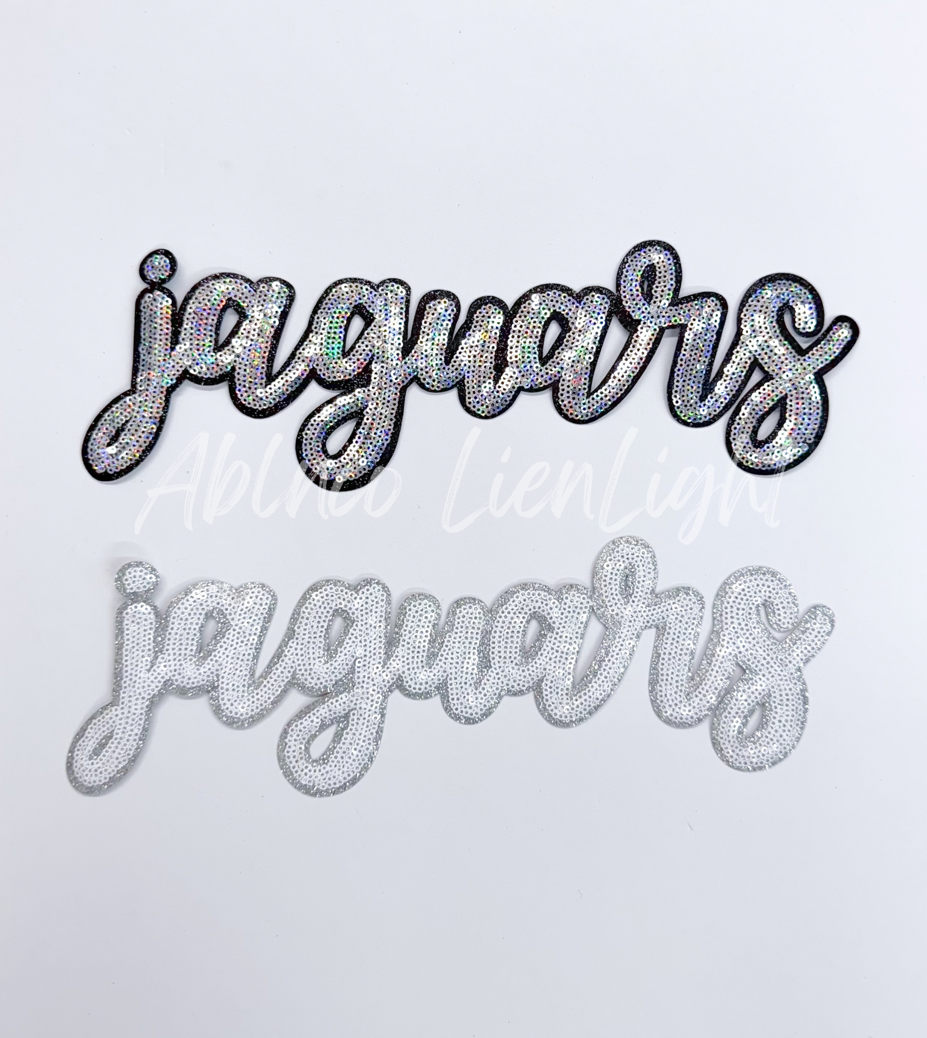 Jaguars Mascot Script Sequin Patch - Large