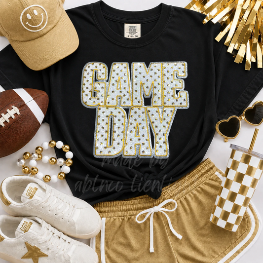 Gold Polka Dots Game Day Sequin Tshirt & Sweatshirt