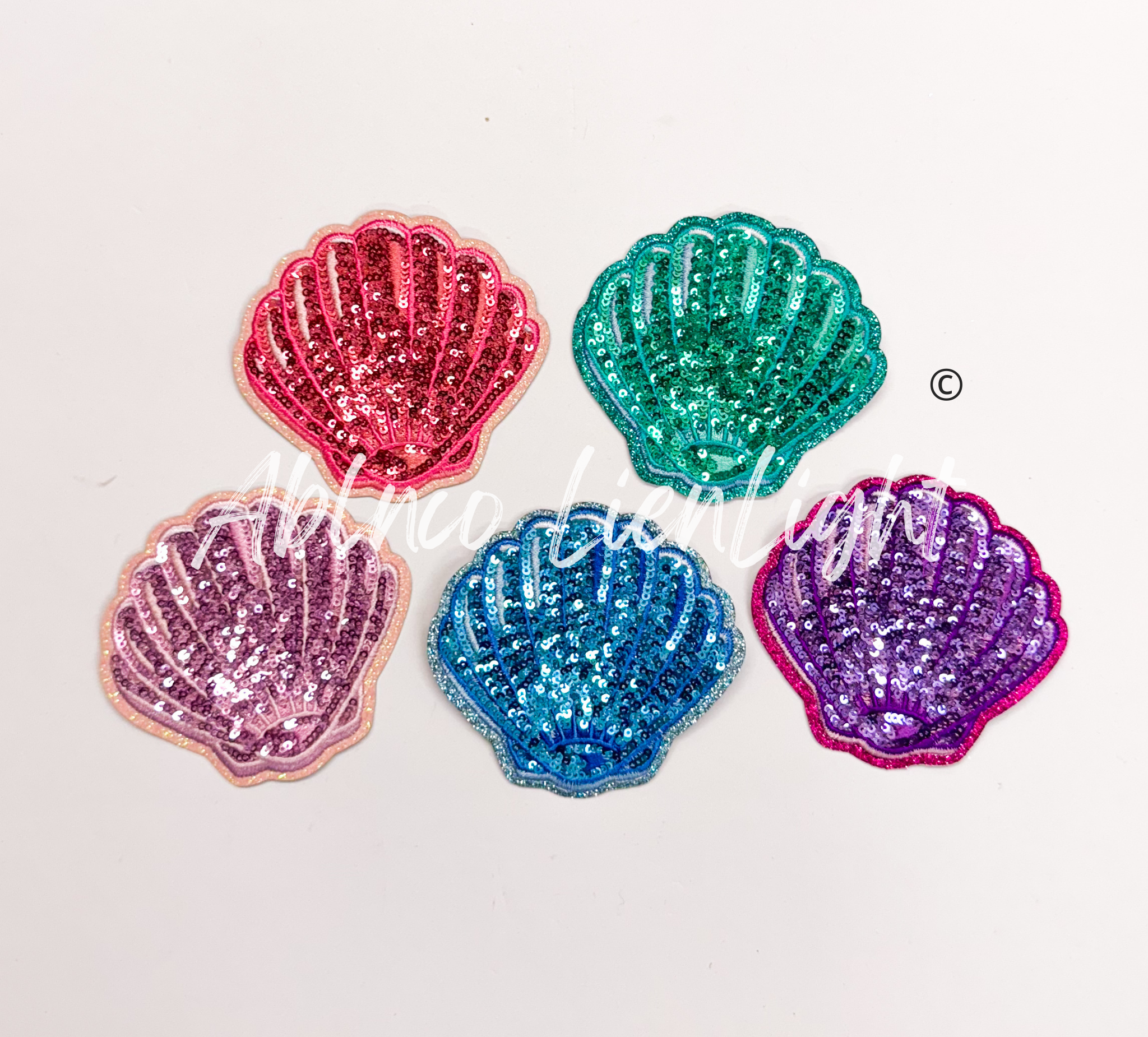 Sea Shells Summer Sequin Patch