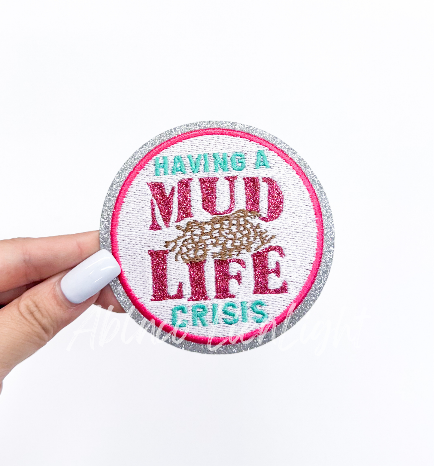 Having A Mud Life Crisis SXS Off Road Racing Glitter Patch