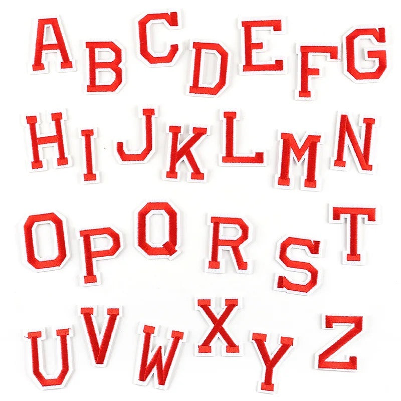 2” Red Letters Embroidery Patch