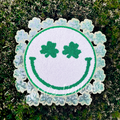 Clover Face St Patricks Day Sequin Chenille Patch
