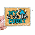 Volleyball My Heart is on the Court Sequin Patch