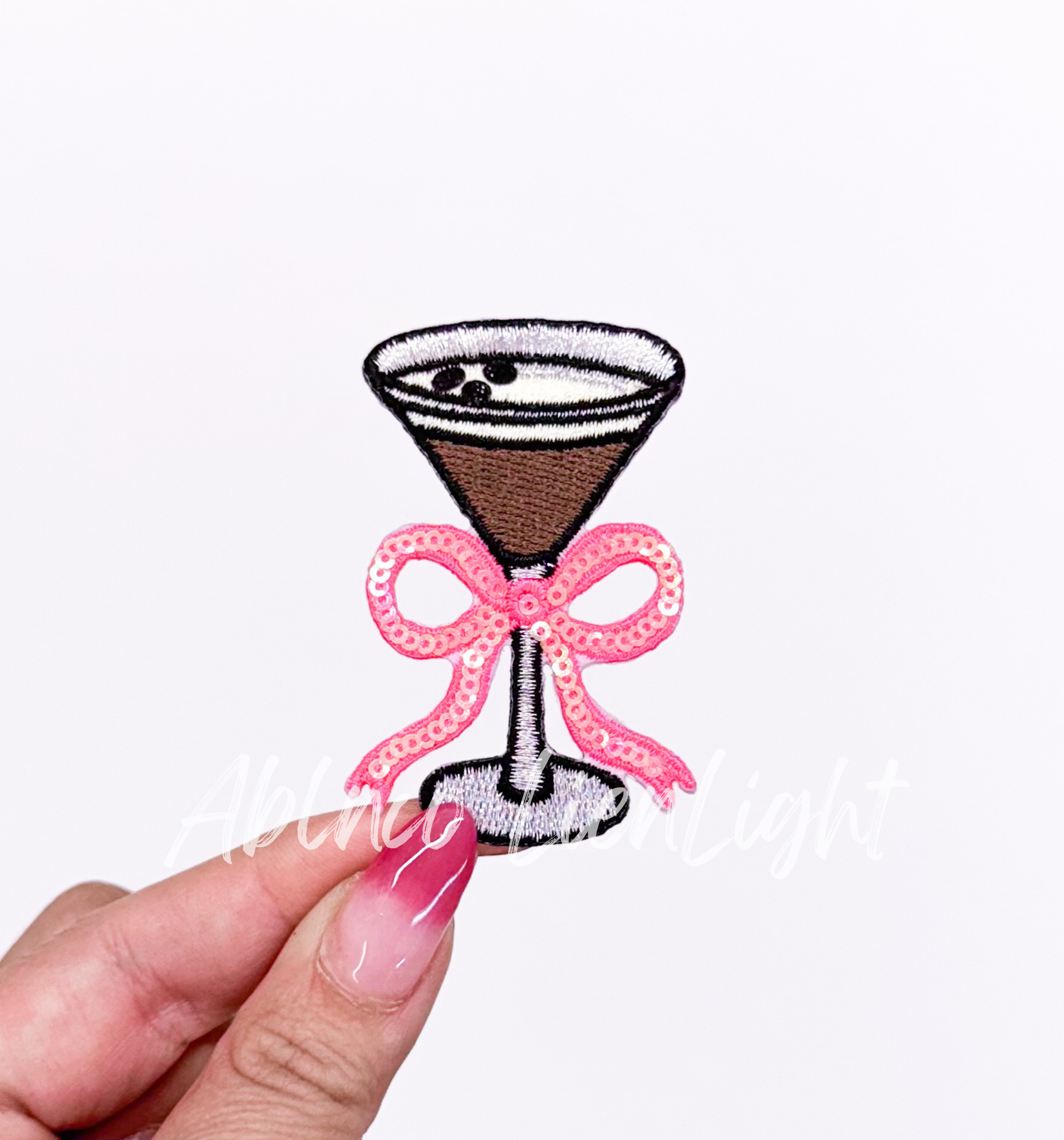 Espresso Martini Sequin Bow Patch