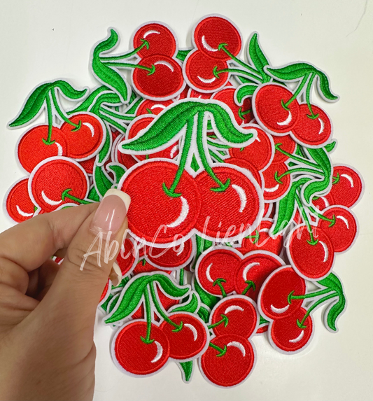 Red Cherry Embroidery Patch