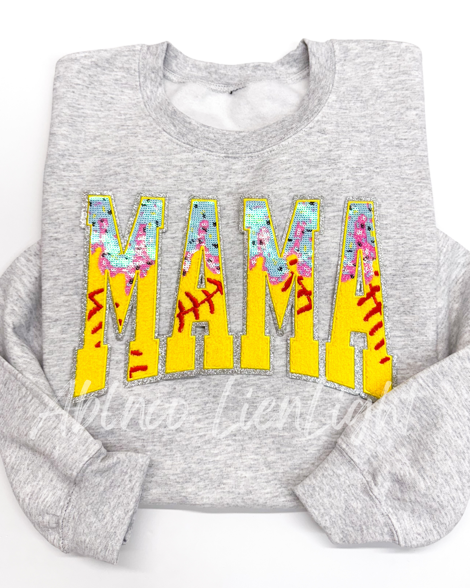 Softball Mama Drip Sequin Patch Shirt