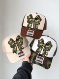 Sequin Camo Bow Otto Trucker Hat