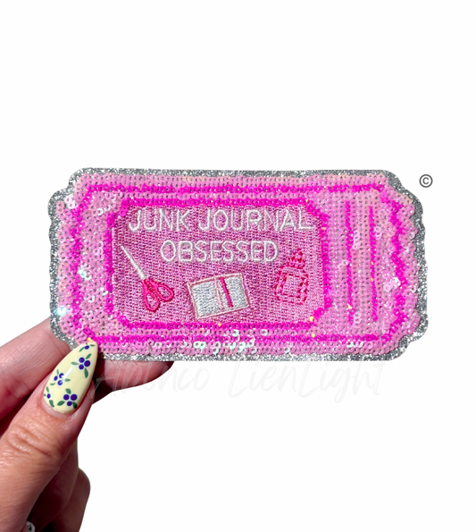 Junk Journal Obsessed Sequins Patch