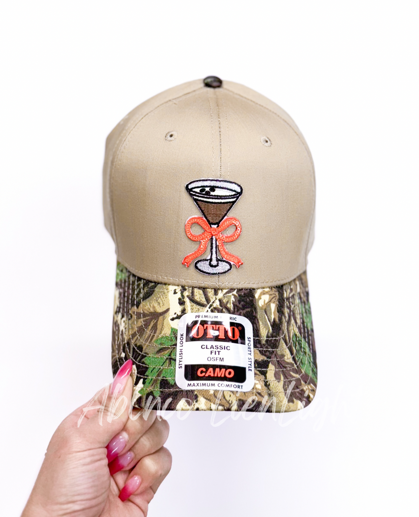 Espresso Martini Sequin Bow Camo Otto Hat