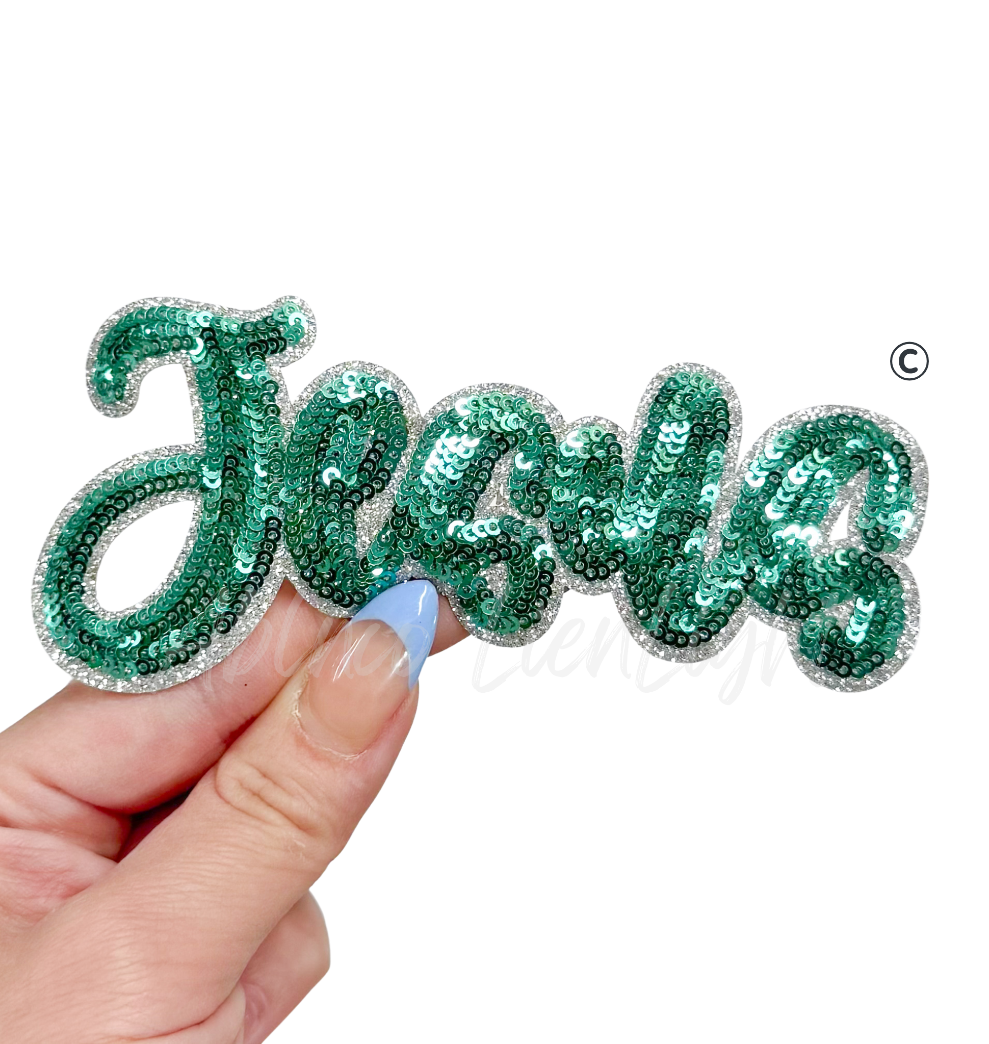 Jesus Easter Faith Sequin Patch - Small