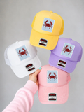 Blue Striped Crab Summer Embroidery Patch Otto Trucker Hat