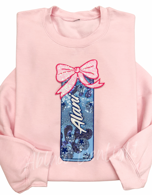 Blueberry Alani Energy Drink Sequin Patch Sweatshirt