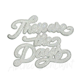 White These Are The Days Game Day Sequin Patch