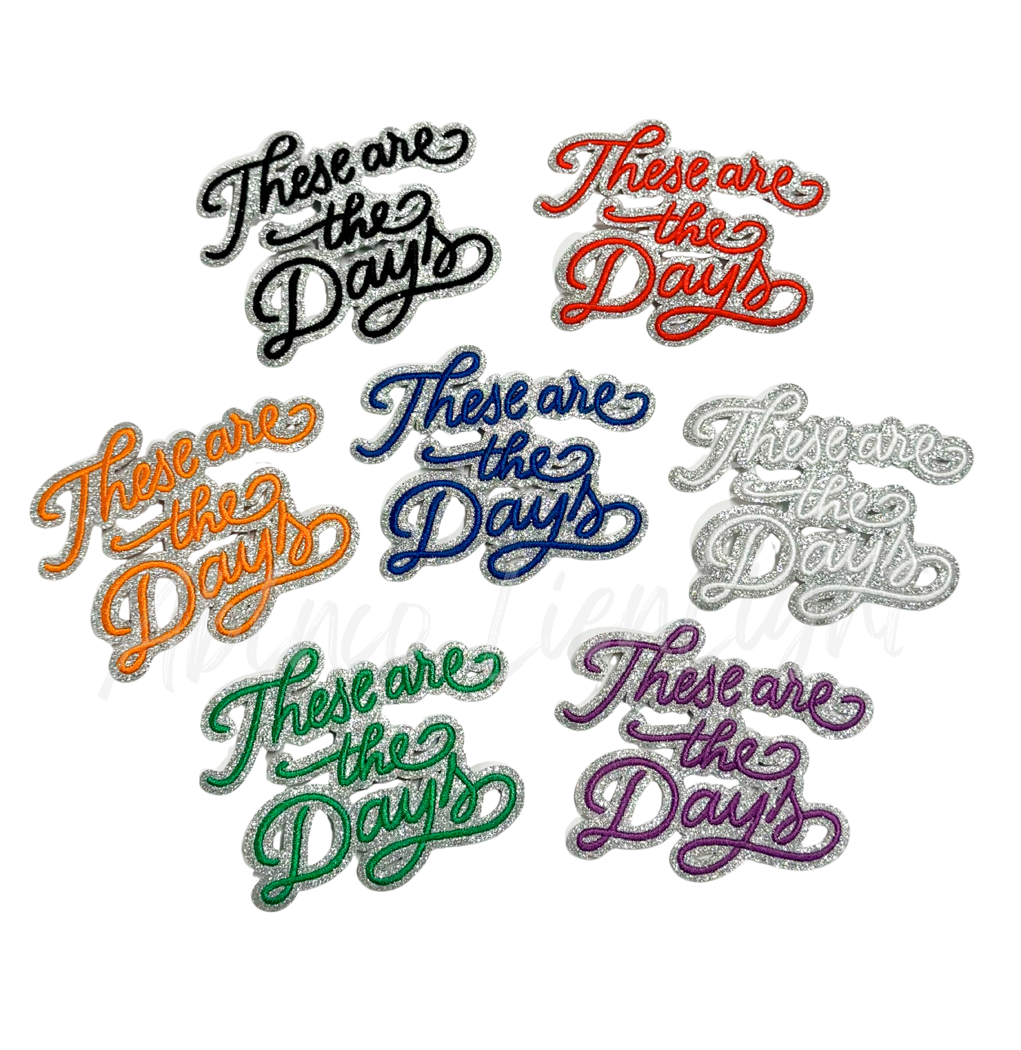 Black These Are The Days Game Day Sequin Patch - Small