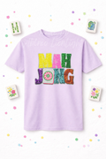 Colorful Mahjong Sequin Patch Tshirt