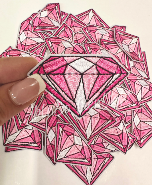 Diamond Pink Embroidery Patch