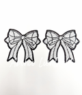 Volleyball Side Bows Sequin Patch