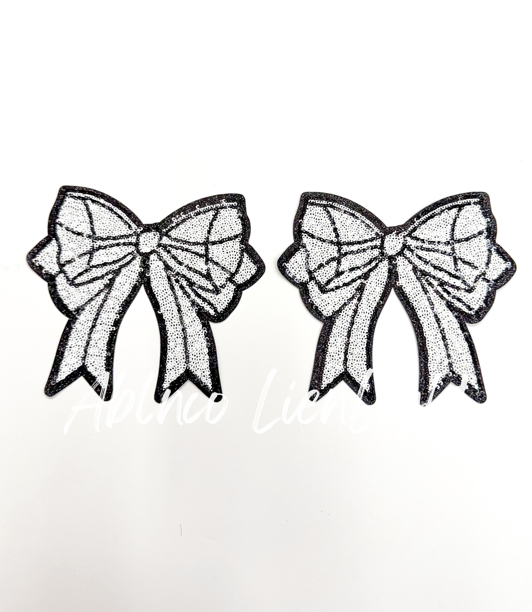Volleyball Side Bows Sequin Patch