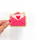 Love Letter Chenille Glitter Valentines Day Patch