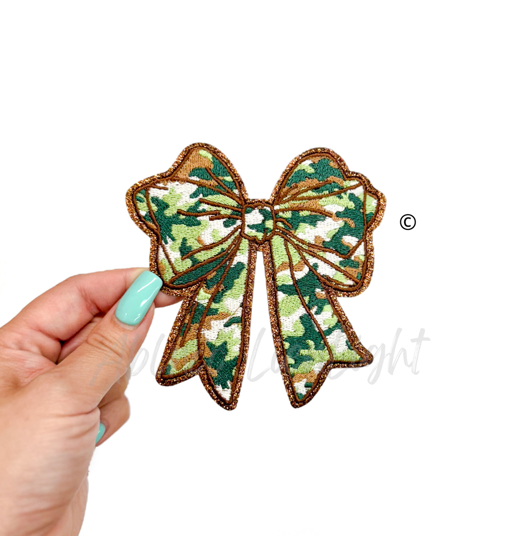 Camo Bow Hunting Embroidery Patch - Small