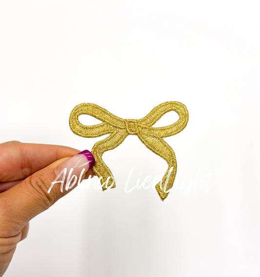 Gold Dainty Bow Patch