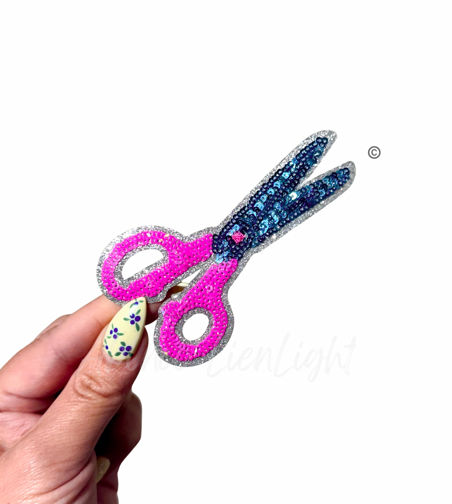 Scissors Junk Journal Sequins Patch