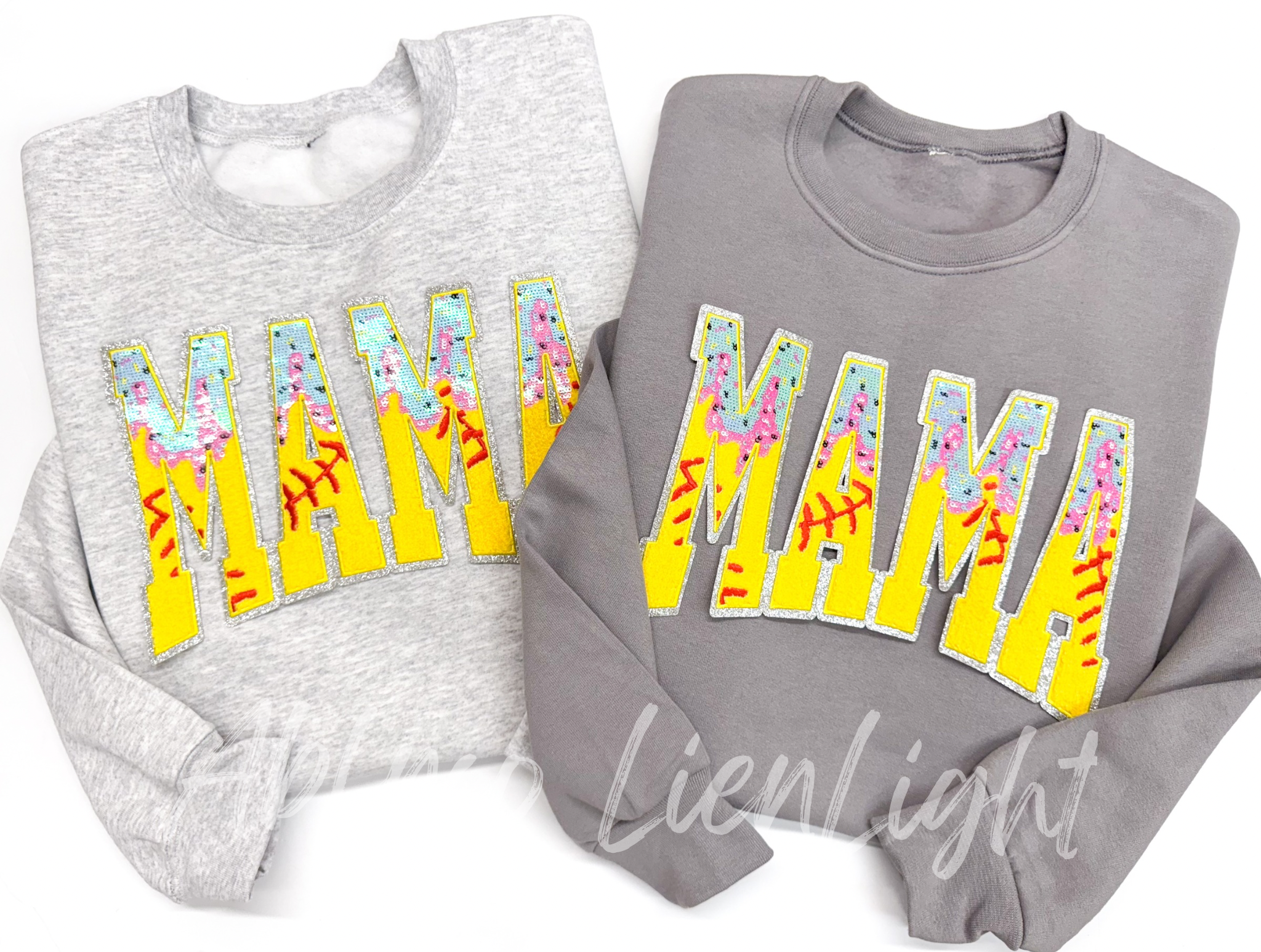 Softball Mama Drip Sequin Patch Shirt
