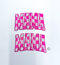 Small Hot Pink Checkered Mama Sequins Patch